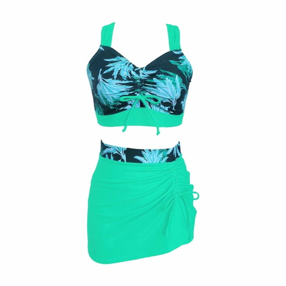 KIHOUT Bikini Sets One Piece Swimsuit for Women 2024 Ladies Swimsuit Split Swimsuit Bikini Lace up Swimsuit Fringe Beach Skirt Long Skirt Three-piece Set