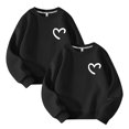 thumbnail image 1 of Posijego Lot de 2 Chandails Molletonnés Filles Garçons Col Rond Manches Longues Chandail Enfants Décontracté Athlétique Coton Chandails Molletonnés, 1 of 2