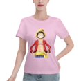 thumbnail image 1 of T-Shirt Basique à Manches Courtes pour Femmes une Pièce Luffy, 1 of 6