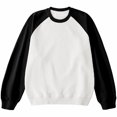 thumbnail image 1 of cfhntfmh Chandail à Col Rond pour Hommes Mode à Blocs de Couleur Manches Longues Chandail à Enfiler Hauts Chaud en Molleton Chandails de Base Automne Hiver Manteau, 1 of 1