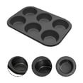thumbnail image 2 of Binwennn Cake Pan Pan Cupcake Mould Bakeware Cupcak Pan Nonstick Bakeware Cupcake Pans Nonstick Cake Pan Non Stick Coating Black Kitchen Cookie Sheet Set Quarter Baking Sheets Wire Rack for Cooking, 2 of 4