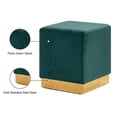thumbnail image 3 of Meridian Furniture Jax Contemporary Velvet Ottoman/Stool in Green, 3 of 4