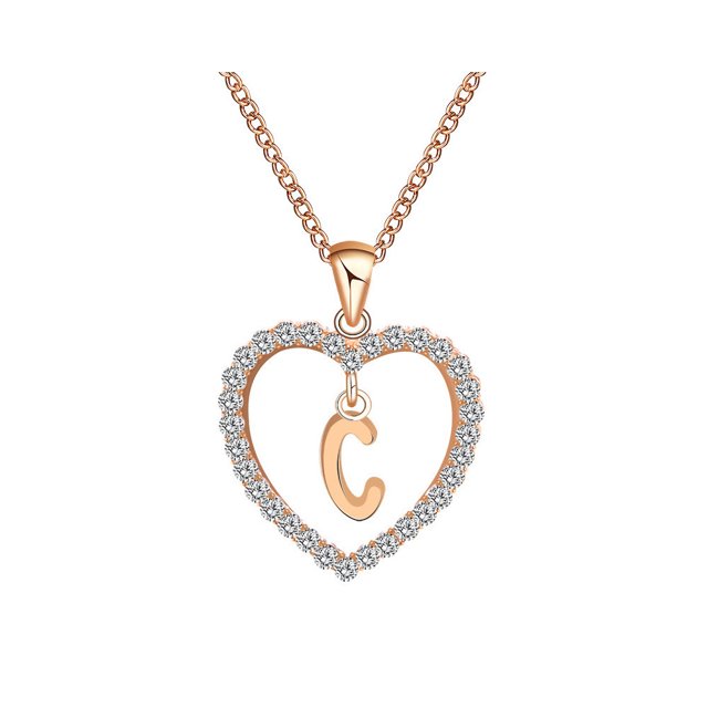 PVCS Mode Femmes Cadeau 26 Anglais Lettre Nom Chaîne Pendentifs Bijoux