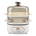 thumbnail image 1 of 1200W Electric Food Steamer, 2 Tier Steamer Pot Steaming Cookware with 10.5L Stackable Baskets and 2.5L  Electric Hot Pot,  for Cooking Vegetables, Seafood, Soups, Stews, 1 of 7