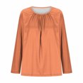 thumbnail image 4 of Hauts pour Femmes Grande Taille, Chemises Décontractées à Manches Longues Coupe Décontractée, Blouses à Col Rond T-Shirt Surdimensionné Confortable, Tenue d'Intérieur Tendance 2026 pour Usage Quotidien, 4 of 6
