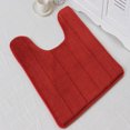 thumbnail image 3 of Tapis de Toilette en Forme de U Absrobant Antidérapant Élastique pour la Peau Tapis de Bain Tapis de Bain Douche Protection Maison Gris Argenté 40*60cm, 3 of 7
