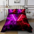 thumbnail image 1 of Erosebridal Lightsaber Coverlet Set Twin, Cool Lightning Bedding Set, Modern Geometric Decor 2pcs, 1 of 5