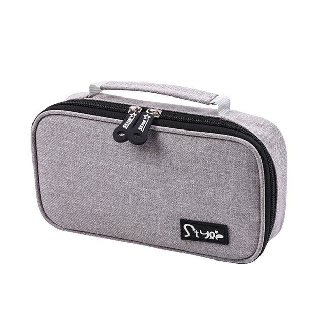 RKSTN Pencil Case Large Capacity Multifunctional Solid Color Portable Large-Capacity Pencil Case Pencil Pouch for School