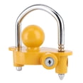 thumbnail image 2 of Trailer Ball Coupler, Yellow Adjustable Hitch Anti-Theft Lock, Iron Trailers Bicycle  For Motorcycle Accessories, 2 of 8