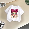 thumbnail image 2 of T-shirts et Chemises pour Filles - Adorable T-Shirt à Imprimé Graphique à Col Rond et Manches Courtes pour Filles, Tenue d'Été Décontractée, Mélange Respirant, Coutures Durables pour le Jeu Quotidien, 2 of 4