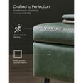 thumbnail image 3 of VASAGLE EKHO Collection - Banc Ottoman de Rangement, Banc d'Entrée de Chambre, 15 Gallons, Cuir Synthétique avec Surpiqûres, Style Mi-Siècle Moderne, Charnières de Sécurité, Charge 660 lb, Vert Forêt, 3 of 6