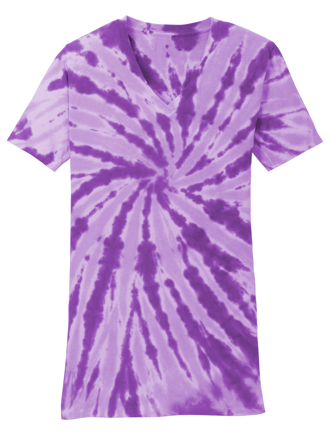 Gravity Threads Womens Tie-Dye V-Neck Shirt - Purple - X-Large