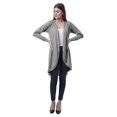 thumbnail image 2 of Moomaya Womens Full Sleeve Hi-Lo Shrug Rounded Hem Long Cotton Summer Cardigan, 2 of 7