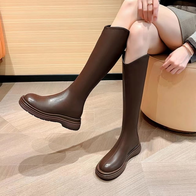 Styesk Boots for Women Winter Thick Bottom Boots Female Boots But Knee Thin Within The High Boots Water Proof Boots Round Toe Rider Boots Work Boots for Women