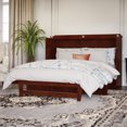 thumbnail image 2 of Northfield Lit Escamotable Moderne en Bois Massif Format Grand avec Matelas, Noyer, 2 of 20