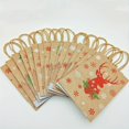 thumbnail image 3 of QJUHUNG Holiday Themed Kraft Paper Gift Bags with Reinforced Handles - Set of 4/8/12/16  Festive Reindeer  Snowflake  Tree  and Santa Sleigh Print for Party Favor and Candy Packaging  Eco, 3 of 7