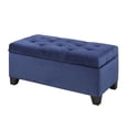 thumbnail image 1 of Tufted Storage Ottoman, Navy, 1 of 2