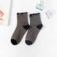 thumbnail image 5 of TINZ Bas de Soutien Tricotés à Blocs de Couleur pour Femmes, Mignons, à Volants, à Volants, à Rayures, Combinaison de Compression avec Ras-du-Cou, Grands Résille, Bas pour Femme, Bas pour Filles, Cuisse Haute, Bas Simples, 5 of 5