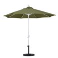 thumbnail image 2 of California Umbrella 9' Pacific Trail Series Patio Umbrella With Matted White Aluminum Pole Aluminum Ribs Push Button Tilt Crank Lift With Olefin Terrace Fern Fabric, 2 of 2