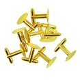 thumbnail image 1 of Abbracc 10Pcs Cufflinks Blank Setting Trays Base for Cabochon Jewelry Cuff Links gold, 1 of 9