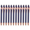 thumbnail image 1 of Unique Bargains Stylus Ballpoint Pens, Medium Point, 1.0mm, Black Ink, 12 Pack, 1 of 5