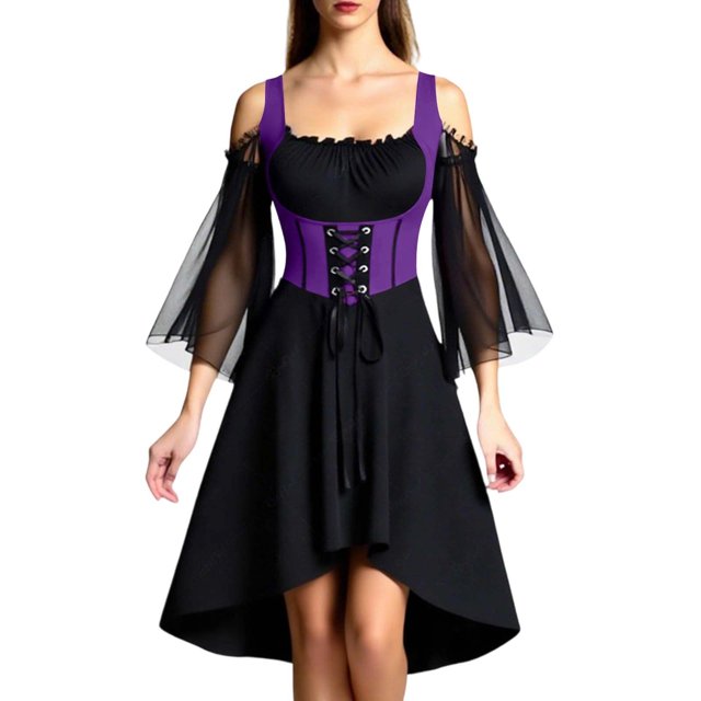 DuoJiaJ Elegant Medieval Gothic Dress For Featival and Party Cosplay Stage Performance