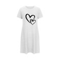 thumbnail image 4 of Rbaofujie Chemises de Nuit pour Filles Chemise de Nuit Courte Surdimensionnée pour Femmes Imprimée à Col Rond et Manches Courtes Robe Pantalon de Pyjama pour Femmes, 4 of 4