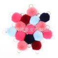 thumbnail image 1 of facefd Fuzzy Ball Keychain Supple Comfortable Lovely Key Rings Adorable Practical Key Chains Women for Children Adults Elderly Students Black 5cm, 1 of 5