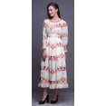 thumbnail image 3 of Bimba Robe Maxi Décontractée Longue à Taille Smockée Imprimée Teinture sur Nœuds pour Femmes - X-Grand, 3 of 5