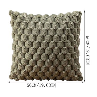 Liquidation des Offres du Jour! Taie d'Oreiller en Velours Flocon de Neige Tissé, Taie d'Oreiller de Soutien Lombaire pour Sofa de Bureau Uni, Housse de Coussin de Chevet, Taie Décorative pour Bureau et Maison