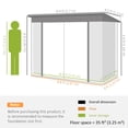 thumbnail image 3 of Outsunny 9' x 4' Galvanized Steel Storage Shed with Lockable Doors, Vents, 3 of 10