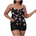 thumbnail image 2 of NSLGXD Plus Size Tankini Swimsuits for Women with Built in Bra Loose Fit Floral Printed Modest Two Piece Bathing Suits Quick Dry Tummy Control Swimwear Sets Black Bathing Suits,Size XL-5XL, 2 of 6