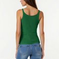 thumbnail image 4 of Yuyuzo Plus Size Tank Tops for Women Ribbed Knit Sleeveless Crop Tops Round Neck Slim Fitted Soft Base Layer Camis Tees, 4 of 5