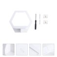 thumbnail image 4 of Shisuyan Storage Rack White 1Pcs 29x27cm Plastic Hexagon Shape, 4 of 8