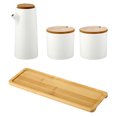 thumbnail image 3 of MasteelfCA 1 Set Ceramic Seasoning Kettle Sauce Pot Ceramic Sauce Bottle Oil Can (White), 3 of 8