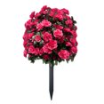 thumbnail image 2 of ZZkhGO Arbre Rhododendron Artificiel, Fausses Fleurs Décoratives d'Extérieur, Piquet Factice Résistant aux Intempéries à l'Apparence Réaliste pour Arrangement de Scène de Fête et de Mariage, Rose Vif, 2 of 7