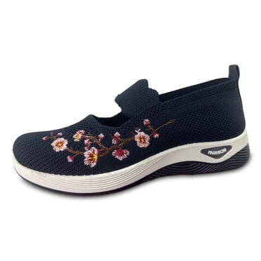 Chaussures Décontractées en Maille Brodée pour Femmes Chaussures Décontractées pour Femmes Confort Chaussures Décontractées pour Femmes1 Chaussures Plates Respirantes Chaussures Confortables pour Femmes Chaussures Habillées Décontractées Femmes Mocassins Décontractés à Enfiler Souples