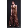 thumbnail image 4 of Bimba Robe Longue Maxi d'Été à Imprimé Floral pour Femme, Col en V, Tenue de Villégiature pour les Vacances - X-Grand, 4 of 4