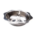 thumbnail image 4 of Elodie Stainless Steel Divided Hot Pot Mandarin Duck Pot Round Hotpot Soup Cookware for M, 4 of 8