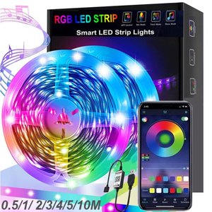 Jinsinto LED Light for Bedroom 5 Meters, Music Sync Color Changing LED Light Strip with Remote Control and App Control Light Strip, LED Light for Home Party Decoration