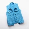 thumbnail image 4 of XZNGL Denim Jacket Women Spring and Autumn Coats Solid Sleeveless Denim Jacket Outerwear, 4 of 6