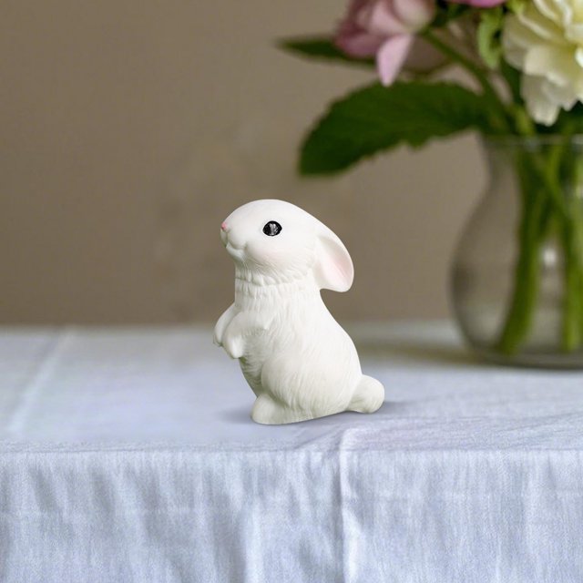Micro Ornements Animaux Mignons Lapin Réaliste Micro Lapin Jardinage Accessoires en Résine