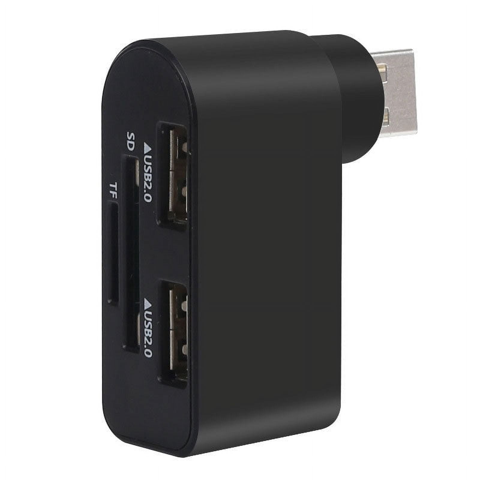 Chmadoxn Tools&Home Improvement 4-in-1 Rotating USB Hub Multi Functional Card Reader Splitter One To Three Port Extension USB HUB Hub Hub
