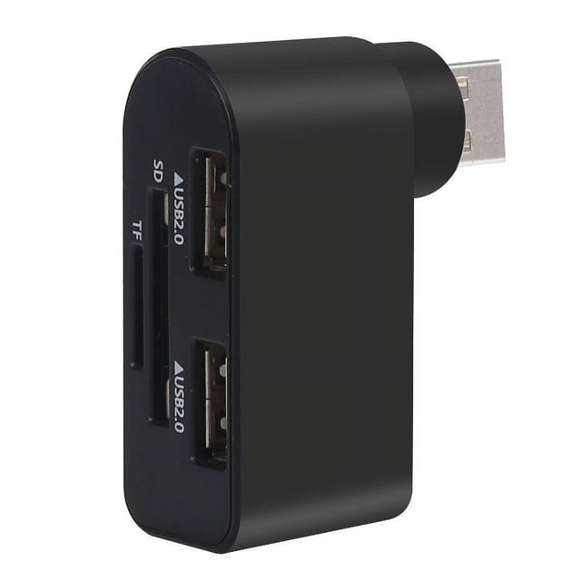 Chmadoxn Tools&Home Improvement 4-in-1 Rotating USB Hub Multi Functional Card Reader Splitter One To Three Port Extension USB HUB Hub Hub