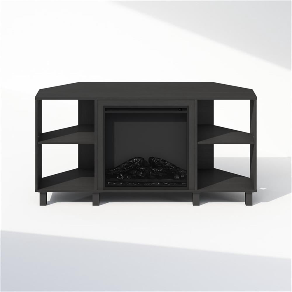 Pemberly Row Meuble Télé d'Angle pour Foyer Électrique Décoratif Sans Chaleur Americano