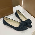 thumbnail image 2 of Xfvqtps Womens Pointed Toe Bow Flats Colorful Quilted Insole Comfortable Casual Flat Shoes for Work Leisure Army Green, 2 of 5