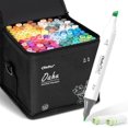 thumbnail image 1 of Alcohol Markers Double Tipped Art Marker Set for Artists Adults Coloring Sketch Illustration - Chisel & Fine Dual Tips - 100 Colors - Oahu Series of Markers, 1 of 8