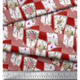 thumbnail image 3 of Soimoi Polyester Crepe Fabric Leaves & Flower Floral Print Fabric by Yard 42 Inch Wide, 3 of 3