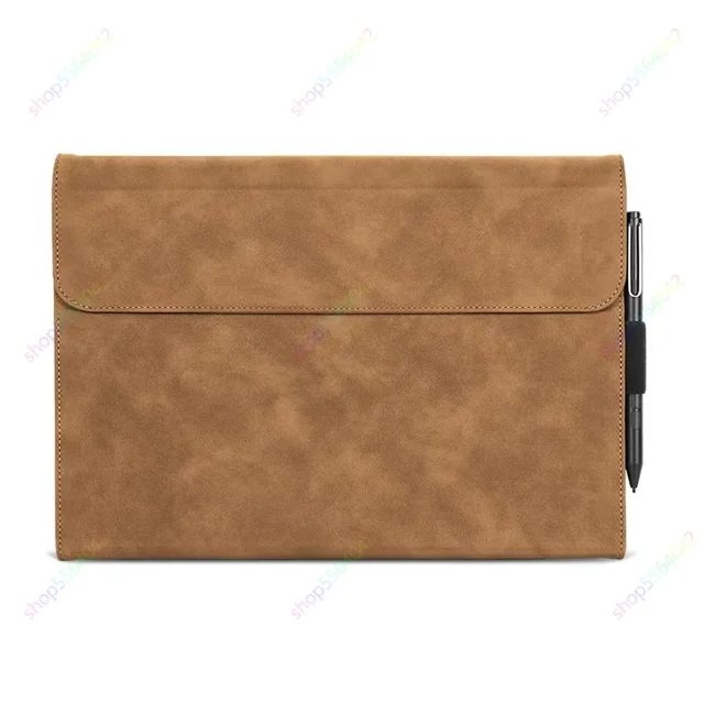 Magnetic Stand Folio Case for Microsoft Surface Pro 6 12.3inch Shockproof Full-Body Rugged Tablet Cover for Surface Pro 7 7 Plus Surface Case Brown For SurfacePro 7Plus