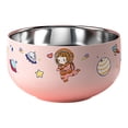 thumbnail image 1 of XZNGL Large Stainless Steel Bowl Stainless Steel Household Childrens Cartoon Soup Rice Bowl Double-Layer Heat Insulation Anti-Scald Bowl Household Fruit Instant Noodles Bowl Tableware, 1 of 6